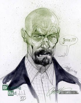 Walter White by J-Scott-Campbell Breaking Bad Sketch, Breaking Bad Art, J Scott Campbell, Bad Art, Scott Campbell, Walter White, Geek Art, Comic Book Artists, Character Design References