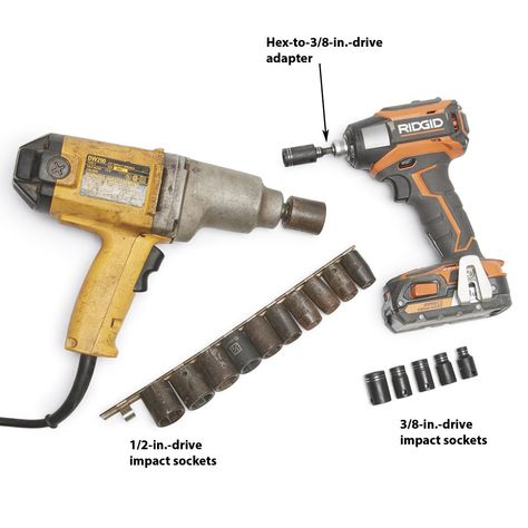 Why You Should Never Use Chrome-Plated Sockets with an Impact Driver Mobile Workshop, Pipe Wrench, Garage Tools, Family Handyman, Impact Driver, Impact Wrench, Small Engine, Nuts And Bolts, Cool Tech