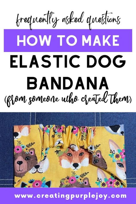 Sew Dog Bandana Pattern, Bandana Pattern Sewing, Sew Dog Bandana, Easy Dog Bandana, Pet Bandana Pattern, Bandana Template, Dog Bandana Tutorial, Elastic Dog Bandana, Doggie Bandana