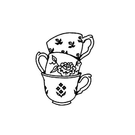 Tea Cup Tattoo Design, Welcome Home Tattoo, Tea Cup Doodle, Cup Of Tea Tattoo, Tea Cup Tattoo, Tea Cup Drawing, Tea Tattoo, Teacup Tattoo, Cup Tattoo