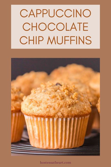 Cappuccino Chocolate Muffins Recipe Cappuccino Muffins Recipes, Cappuccino Muffins, Pastry Cinnamon Rolls, Chocolate Muffins Recipe, Fritters Recipes, Chocolate Chip Muffins Recipe, Bread Wheat, Chocolate Chip Muffin, Cranberry Cinnamon