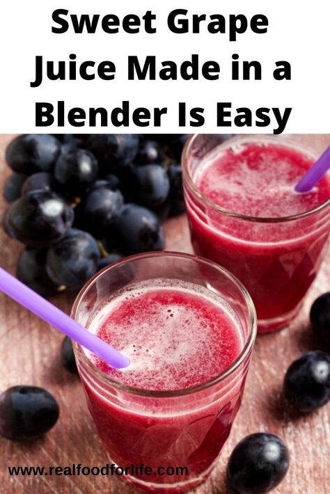 Juice In A Blender, Grape Juice Recipe, Healthy Green Salads, Freezing Recipes, Grapes Benefits, Superfood Drinks, Easy Vegan Recipes For Beginners, Vegan Recipes For Beginners, Grape Recipes