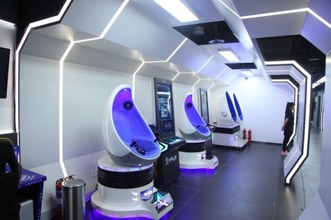 Virtual Reality Room, Vr Room, Exhibit Design Inspiration, Beyond Imagination, Futuristic Home, Video Game Room Design, Futuristic Interior, Interactive Installation, Exhibition Booth Design