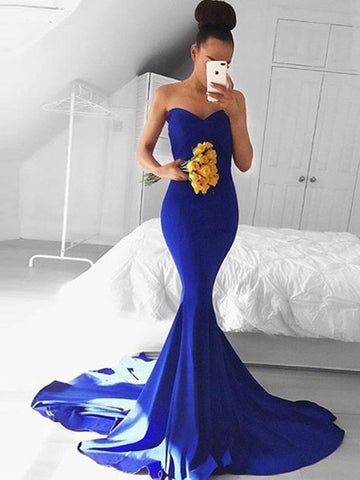 Blue Prom Dresses Mermaid, Blue Formal Dresses, Prom Dresses Mermaid, Royal Blue Prom, How To Dress For A Wedding, Blue Prom Dresses, Dresses Graduation, Formal Dresses Graduation, Royal Blue Prom Dresses