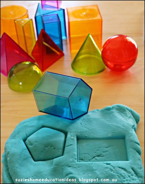 Exploring Shapes in Kindergarten                              … Plateau Montessori, 3d Shapes Kindergarten, 3d Shapes Activities, Math Sort, Shapes Kindergarten, Teaching Shapes, 2d And 3d Shapes, Shape Collage, Shapes Preschool