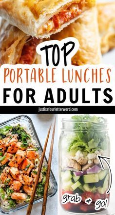 Portable Lunch Ideas, Lunches For Adults, Healthy Road Trip Food, Simple Lunch Ideas, Healthy Cold Lunches, Easy Packed Lunch, Salad Jar Recipe, Healthy Lunches For Work, Mason Jar Salad Recipes