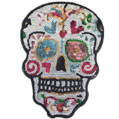 Youyun Parches para ropa, 1 parche grande de lentejuelas de colores con diseño de calavera bordada, kit de bricolaje con pegatinas de hilo de coser para coser en camiseta, ropa: Amazon.es: Hogar Beaded Ghost, Skull Applique, Art Jacket, Patches For Clothes, Jeans Design, Skull Patch, Multicolor Sequins, Colorful Skulls, Sequin Patch