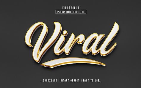 PSD viral 3d editable psd text effect st... | Premium Psd #Freepik #psd #gaming-logo-mockup #3d-logo #logo #alphabet What Is Graphic Design, Lock Screen Photo, Merch Collection, Typography Alphabet, Logo Typography, Screen Photo, Gaming Logo, 3d Text Effect, 3d Text