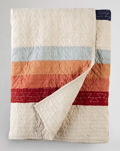 Pendleton Quilt, Southwestern Quilts, Navy And Copper, Trail Design, Pendleton Blanket, Wool Blankets, Pendleton Woolen Mills, Quilted Sham, Quilted Coverlet