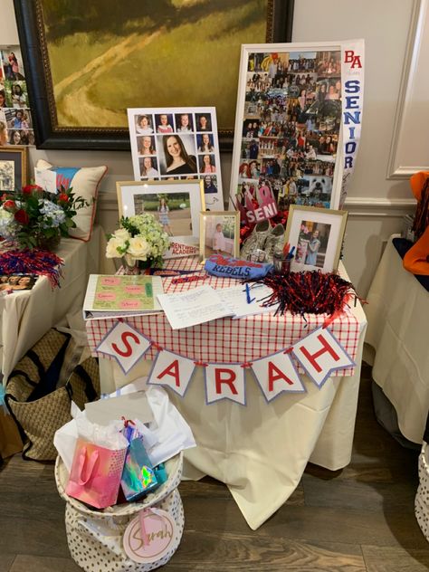 Senior Brag Table Ideas, Grad Party Accomplishment Table, Graduation Achievement Table, Grad Party Welcome Table, Grad Party Display Table Ideas, Grad Party Memory Table, Senior Display Table Ideas Simple, Senior Banquet Table Ideas, College Table Display