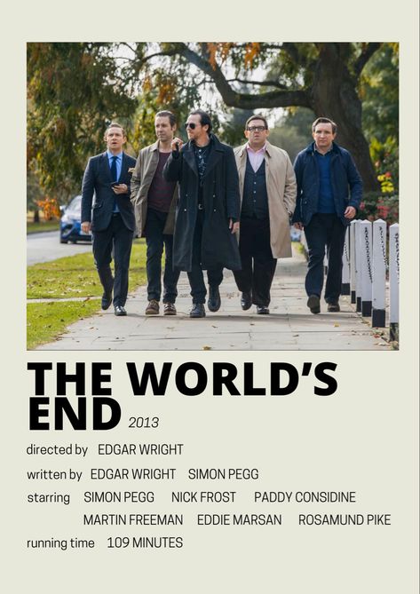 The World's End Movie, The Worlds End, Movie Poster Room, Worlds End, Top Movies To Watch, Classic Films Posters, Simon Pegg, Spooky Movies, World Movies