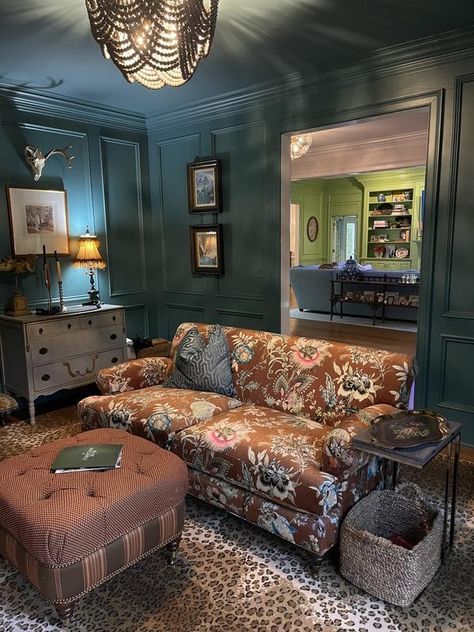 Library At Home, House Of Hackney, Maximalist Design, Enchanted Home, Velvet Sofa, Wood Legs, Furniture Shop, Seat Cushions, The House