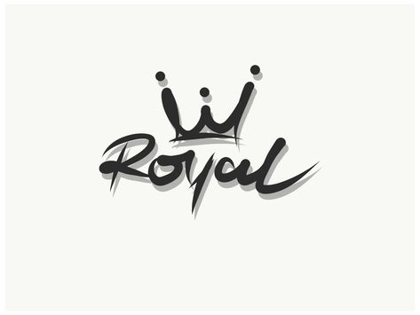 Vector logo design Royal #crown #vectorlogo #easylogos #design #royal #font #logo #markdrawsdark Royal Words, Royal Font, Written Logo, Royal Wallpaper, Royal Logo, Photo Album Design, Royal King, Vector Logo Design, Font Logo