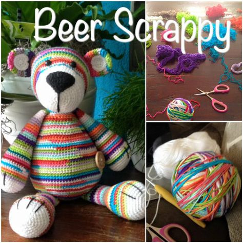 Scrap Yarn Crochet Projects, Yarn Crochet Projects, Scrap Crochet, Scrap Yarn Crochet, Scrap Yarn, Easy Crochet Projects, Crochet Teddy Bear, Beginner Crochet Projects, Fun Crochet