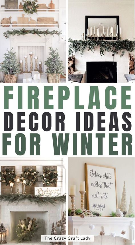 Winter Fireplace Decor After Christmas, January Mantle Decor, Winter Decorating After Christmas, Winter Mantel Decorating Ideas, Winter Fireplace Decor, Decorating After Christmas, After Christmas Winter Decor, Winter Mantle Decor, Simple Winter Decor