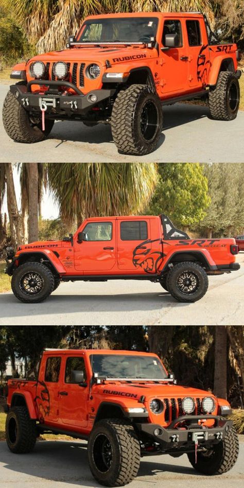 Orange Jeep, Badass Jeep, Custom Jeep Wrangler, Jeep Pickup, Dream Cars Jeep, Custom Jeep, Cool Jeeps, Jeep Rubicon, Jeep Lover