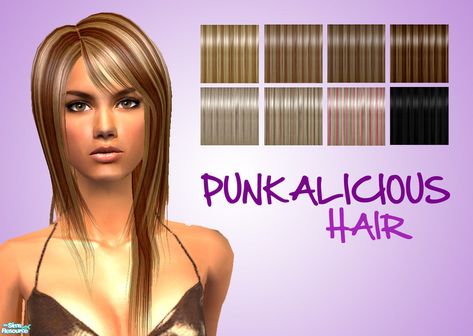 The Sims Resource - Punkalicious Hair 2000s Hair, Sims 2 Hair, Mod Hair, Y2k Hair, Sims 4 Body Mods, Sims 4 Gameplay, Sims 4 Mods Clothes, Ts4 Cc, Playstation 2