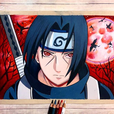 Drawing Of Itachi, Iron Man Drawing, Anime Canvas Painting, Naruto Painting, Spiderman Drawing, Naruto Sketch Drawing, Itachi Uchiha Art, Naruto Sketch, Uchiha Itachi