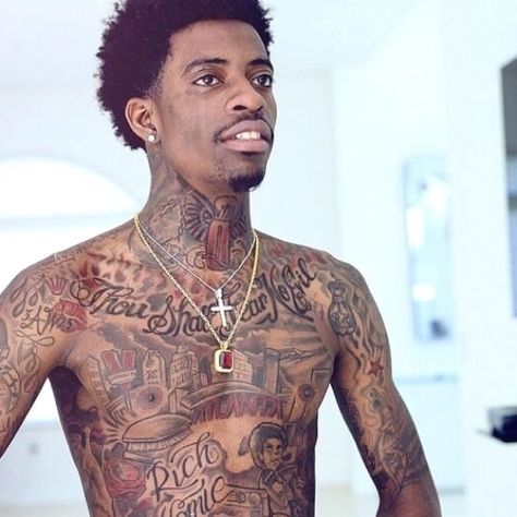 Dreamchasers Tattoo Men, Chest Tattoos For Guys, Rich Tattoo, Chest Tattoo Men Ideas, Rich Gang, Atlanta Tattoo, Full Chest Tattoos, Black Men Tattoos, Gang Tattoos