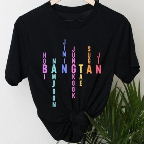 Bts Tshirt Design Aesthetic, Bts Clothes, Army Accessories, Bts Hoodie, Bts Name, Bts Shirt, Bts Clothing, Kpop Shirts, Bts Young Forever