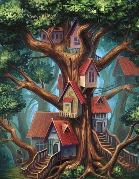 This is a beautiful fairy home for your lovely and playful fairy friends. Just imagined them flying around in your garden full of joy. For more fairy garden items, visit us here: www.teeliesfairygarden.com . . . #fairy #fairygarden #magical #enchanting #getsocial Tree House Drawing, Birthday Drawing, Fairy Tree Houses, Fantasy Tree, Fairy Tree, House Illustration, Tree Houses, Fantasy House, House Drawing