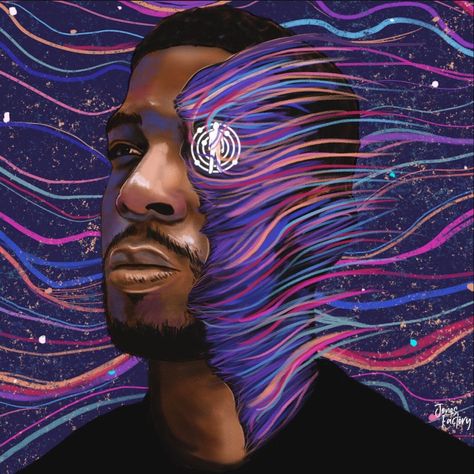 Kid Cudi’s Man On The Moon 3: The Chosen by JonesFactory Kid Cudi, Man On The Moon, Art Projects, Color, Art