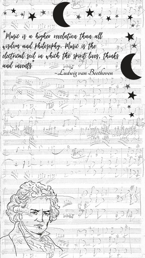 Black and white Beethoven wallpaper, stars, moon, manuscript Mozart Aesthetic Wallpaper, Classic Music Wallpaper, Classical Music Aesthetic Wallpaper, Beethoven Wallpaper, Beethoven Aesthetic, Classical Music Wallpaper, Beethoven Art, Aesthetic Background Wallpaper, Tumbler Backgrounds