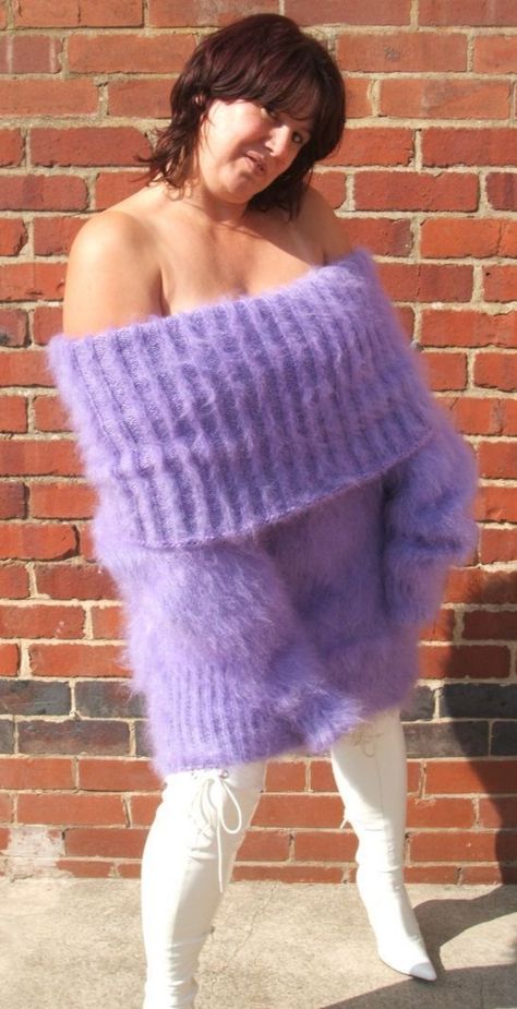 Fuzzy Sweater Dress, Angora Sweater, Fuzzy Sweater, Mohair Sweater, Chunky Sweater, Winter Scarf, Dive In, Knitted Scarf, The Good