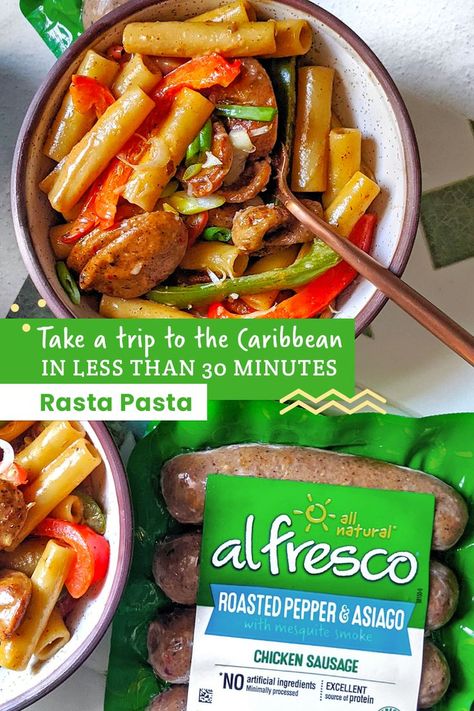 Alfresco Chicken Sausage Recipes, Al Fresco Chicken Sausage Recipes, Chicken Sausage Recipes Pasta, Pasta Cajun, Sausage Pasta Recipe, Asiago Chicken, Chicken Sausage Recipes, Chicken Sausage Pasta, Rasta Pasta