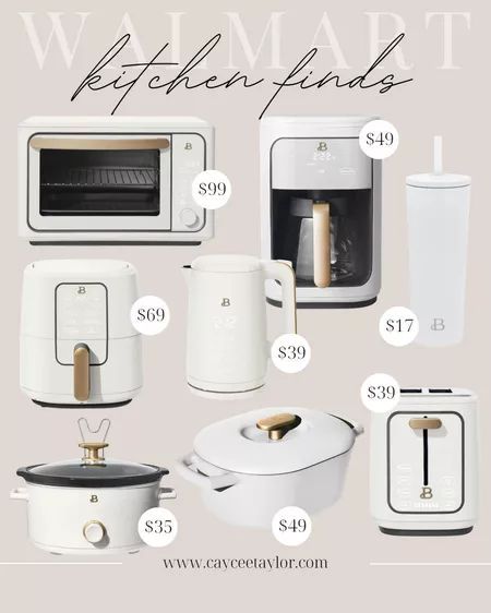 Affordable Kitchen Appliances, White Toaster, Walmart Kitchen, White Kitchen Appliances, Enamel Dutch Oven, Kitchen Finds, Home Finds, Toaster Oven, White Coffee