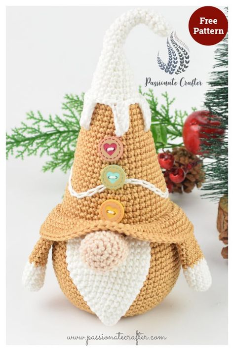 Crochet Christmas Gonk, Free Crochet Patterns For Gnomes, Christmas Crochet Gnome Free Pattern, How To Make A Gnome Free Pattern, Crochet Gonk Pattern Free, Free Crochet Gnome Pattern Amigurumi, Crochet Toys Free Patterns Easy, Free Crochet Gnome Pattern, Crochet Gnomes Free Pattern Easy