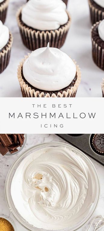 Marshmallow Icing, Bolo Chiffon, Homemade Marshmallow, Fest Mad, Marshmallow Frosting, Julie Blanner, Cake Frosting Recipe, Frosting Recipe, Icing Recipe