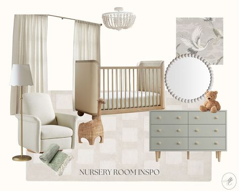 This gender-neutral nursery is the perfect mix of soft textures and calming tones, creating a peaceful space. The neutral palette, natural materials, and clean lines make it versatile enough to grow and transition into the next stage of baby’s early years. 💡 Want to make this space feel a bit more personalized? Here are some easy ways to add subtle touches for a baby girl or boy: For a Girl: Add delicate floral accents, like framed botanical prints or soft blush pillows and blankets. You c... Nursery Design Board, Pillows And Blankets, Blush Pillows, Peaceful Space, Framed Botanical Prints, Baby Room Neutral, Cream Walls, Nursery Room Inspiration, Nursery Inspo