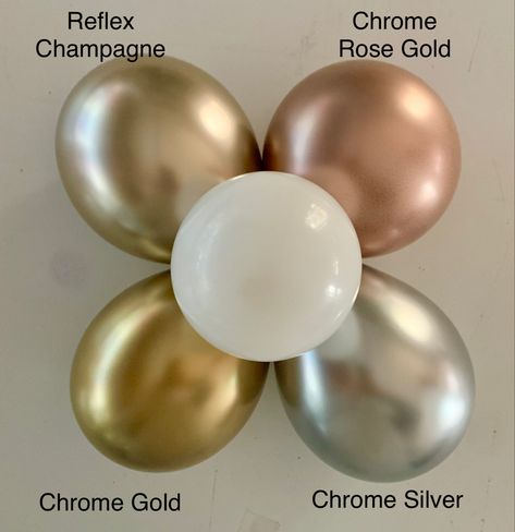 Balloon Colour Combinations, Balloon Color Combinations, Ballon Business, Dream Birthday, Colour Samples, Rose Gold Chrome, Balloon Ideas, Colour Theory, Colour Chart