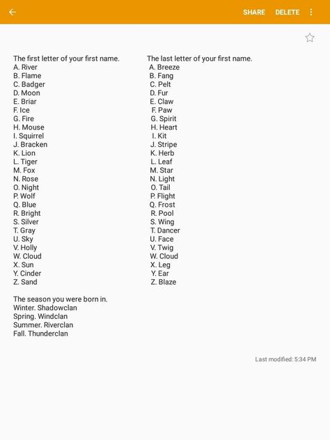 Warrior cat name generator. Comment your name and clan! #WarriorCat Warrior Cats Clan Symbols, Gamer Names Ideas, Warrior Cats Name Generator, Clan Symbols, Warrior Cats Clans, Warrior Oc, Warrior Cat Names, Gamer Names, Cat Safe Plants