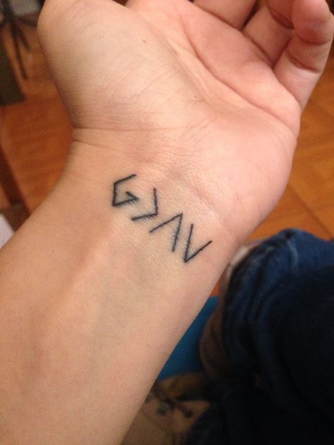 G>^v, God is greater than the highs and lows. G V Tattoo, G>^v Tattoo, Tattoos God, Bible Quote Tattoos, V Tattoo, Birthday 20, Quote Tattoos, Product Labels, Traditional Tattoo Flash