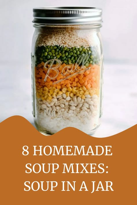 Soup Mixes In A Jar, Dry Soup Mix Recipes, Mixes In A Jar, Homemade Soup Mix, Mason Jar Gifts Recipes, Mason Jar Soup, Mason Jar Mixes, Soup Gifts, Creamy Broccoli Cheddar Soup