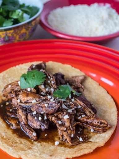 Pressure Cooker Shredded Chicken in Black Mole Sauce - DadCooksDinner Pressure Cooker Shredded Chicken, Black Mole, Chicken Mole, Dried Chili Peppers, Mole Sauce, Using A Pressure Cooker, Pressure Cooker Chicken, Geek Girl, Warm Food