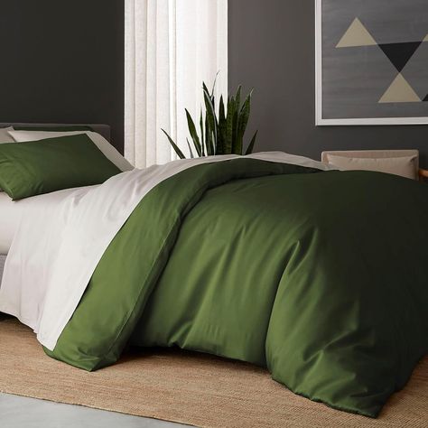 Amazon.com: DOZ Duvet Cover Set, 100% Viscose derived from Bamboo, Organically Grown, Buttery Soft, Cooling Duvet Covers, High GSM, 1 Duvet Cover and 2 Pillowcases, 106"x90" (Forest, King/Cal King) : Home & Kitchen Eucalyptus Bedding, Best Duvet Covers, Linen Sheet Sets, Bamboo Sheets, Bedding Brands, Linen Sheets, Linen Duvet Covers, Linen Duvet, Cotton Sheets