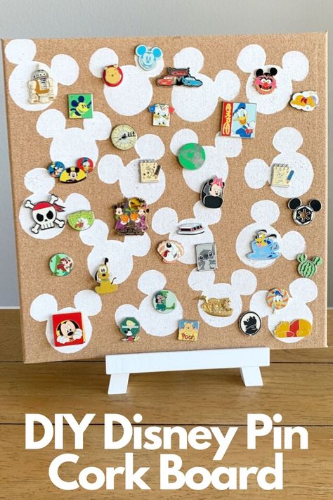 DIY Disney Pin Trading Cork Board | All Things Target Diy Pin Display Board, Disney Pin Display Ideas Diy, Diy Disney Pin Display, Disney Pin Display Ideas, Disney Pin Ideas Display, Disney Pin Board Ideas, Diy Disney Pin Board, Pin Display Ideas, Displaying Disney Pins