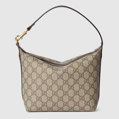 Ophidia super mini shoulder bag in beige and ebony GG Supreme | GUCCI® US Gucci Super Mini Bag, Gucci Ophidia Bag, New Gucci Bags, Gucci Super Mini, Gucci Ophidia, Pre Fall Collection, Mini Shoulder Bag, Canvas Shoulder Bag, Small Wallet