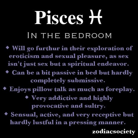 Pisces in the bedroom Zodia Pești, Pisces Personality, Pisces Horoscope, All About Pisces, Pisces Traits, Pisces Girl, Zodiac Pisces, Pisces And Scorpio, Pisces Quotes