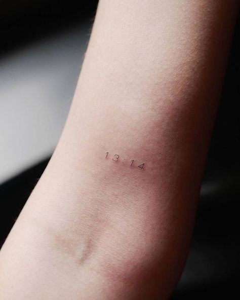 Birth Time Tattoo, Number 13 Tattoos, 13 Tattoos, Tattoo For Son, Dope Tattoos For Women, Time Tattoos, Little Tattoos, Dope Tattoos, Tattoo Idea