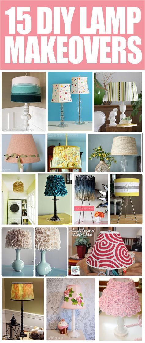 Diy Lamp Shade Makeover Ideas, Lamp Shade Makeover Ideas, Lamp Makeover Ideas, Diy Lamp Shade Makeover, Lamp Shade Makeover, Diy Lamp Makeover, Diy Luminaire, Easy Diy Ideas, Lampshade Makeover