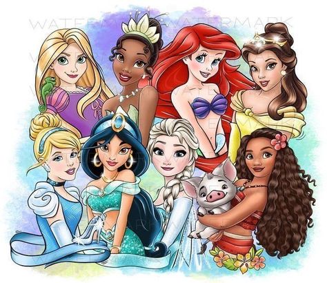 Disney Princess Enchanted Tales, Disney Princess Names, Disney Princess Png, Disney Princess Jewelry, Disney Png, Princess Illustration, Disney Princess Cartoons, Disney Cuties, Mickey Mouse Images