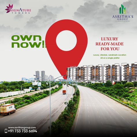 Luxurious 2&3 BHK flats with unmatched amenities at Asritha's Signature Towers. Spacious, secure gated community with clubhouse, pool, gardens, sports facilities, and more. Convenient location, quality construction. Book now! Visit: asrithasgroup.com 📲7337336694 #Asrithasgroup #SignatureTowers #DreamHome #LuxuryLiving #YourDreamAwaits #flats #2bhk #3bhk Realestate Creative Ad, Clubhouse Pool, Pool Gardens, Graphic Design Portfolio Cover, Ad Ideas, Real Estate Advertising, Real Estate Marketing Design, Merry Christmas Message, Real Estate Ads