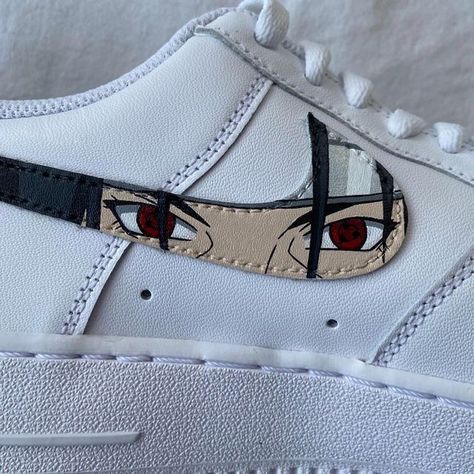 Air Force One Shoes, Custom Sneakers Diy, Sasuke Itachi, Air Force Shoes, Custom Painted Shoes, Custom Shoes Diy, All Nike Shoes, Nike Air Shoes, Shoes Diy