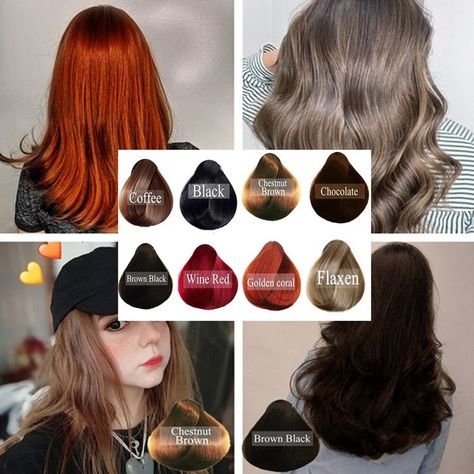 1PC Mild Formula Ginger Extracts Multicolor Instant Hair Dye Plant Formula Hair Shampoo 5 Minutues Colored Hair Styling Tools Hai Styles, Black Hair Shampoo, Ginger Extract, Brown Chocolate, Hair Styling Tools, Coffee Wine, Hair Shows, Color Coffee, Colored Hair