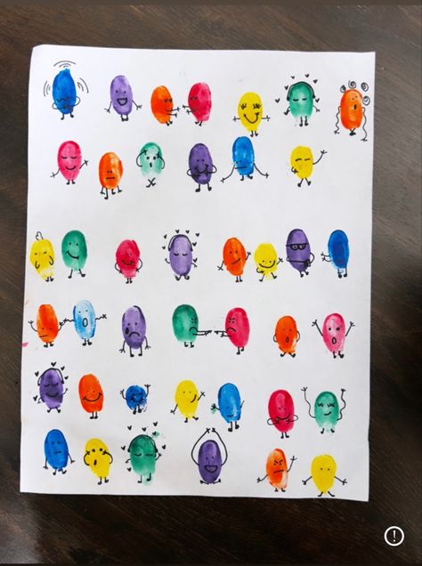 Fingerprint On Canvas, Finger Print People, Finger Print Drawing, Thumb Print Art, Finger Painting Ideas, Fingerprint Painting, Thumbprint Art, Fingerprint Art, Geometric Origami