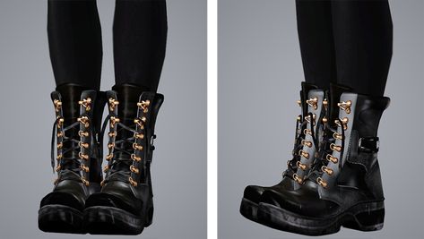 Lana CC Finds Sims 3 Shoes, Sims 3 Cc Finds, Cc Shoes, Sims 4 Cc Shoes, 4 Characters, Punk Boots, Punk Aesthetic, Sims 4 Teen, Sims 4 Characters